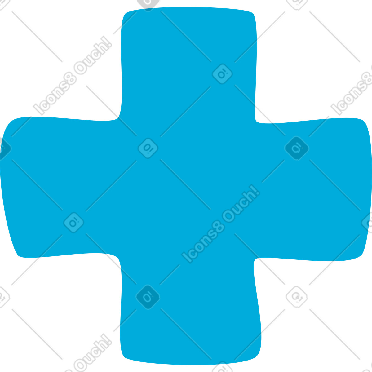 Ilustración Forma de cruz en estilo Flame a descargar en PNG y SVG