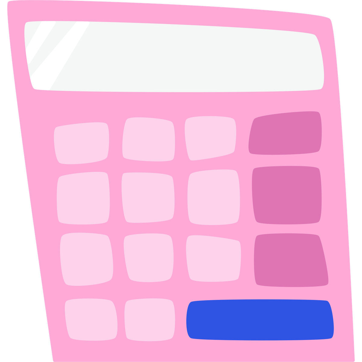 Illustration Pink calculator dans le style Bouncy à télécharger aux formats PNG, SVG