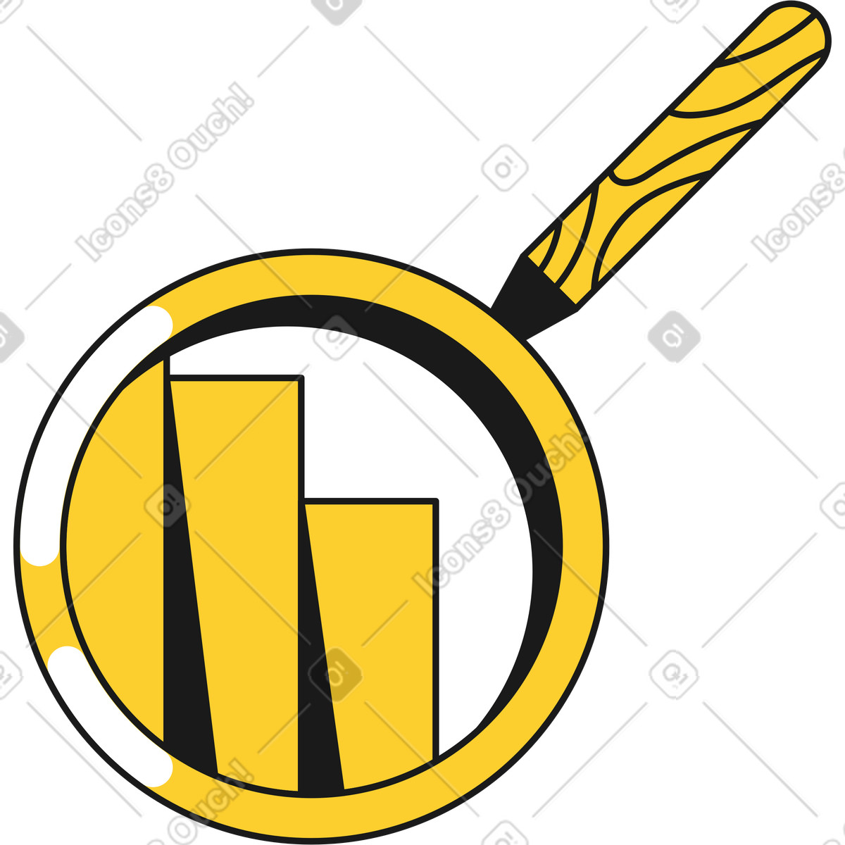 Taxi 스타일의 확대경 일러스트레이션 PNG, SVG 다운로드