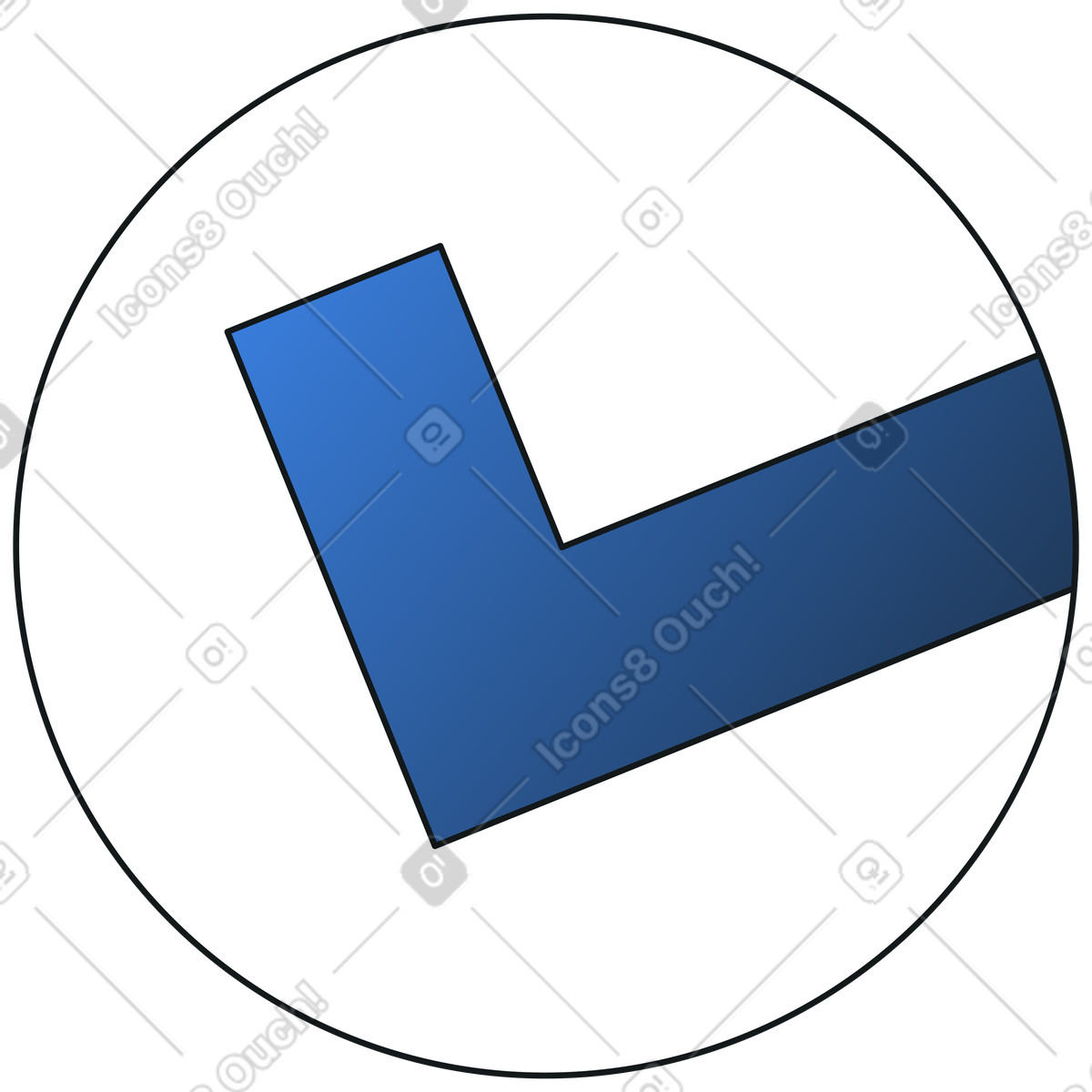 Ilustração de Ícone marca verificação em no estilo Midnight para baixar em PNG, SVG