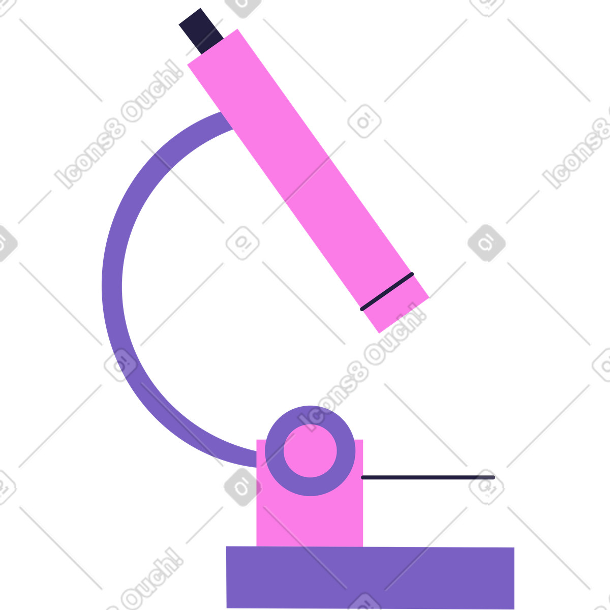 Microscope illustration in Mellow style download in PNG, SVG