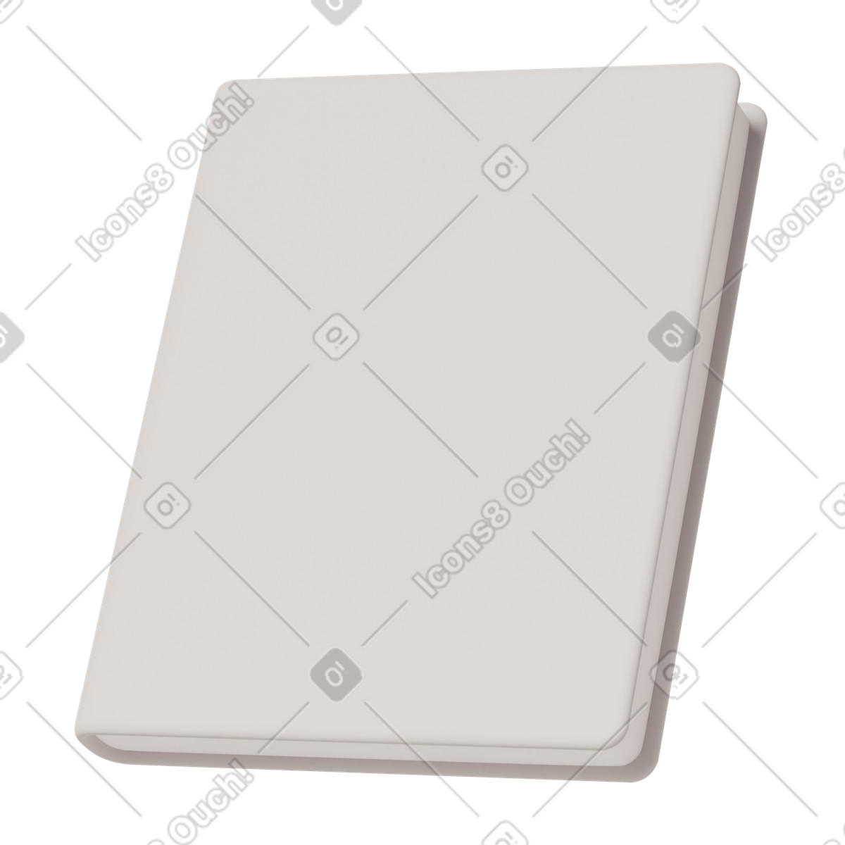 3D Casual life スタイルの White book floating のイラストをPNG、SVG形式でダウンロード