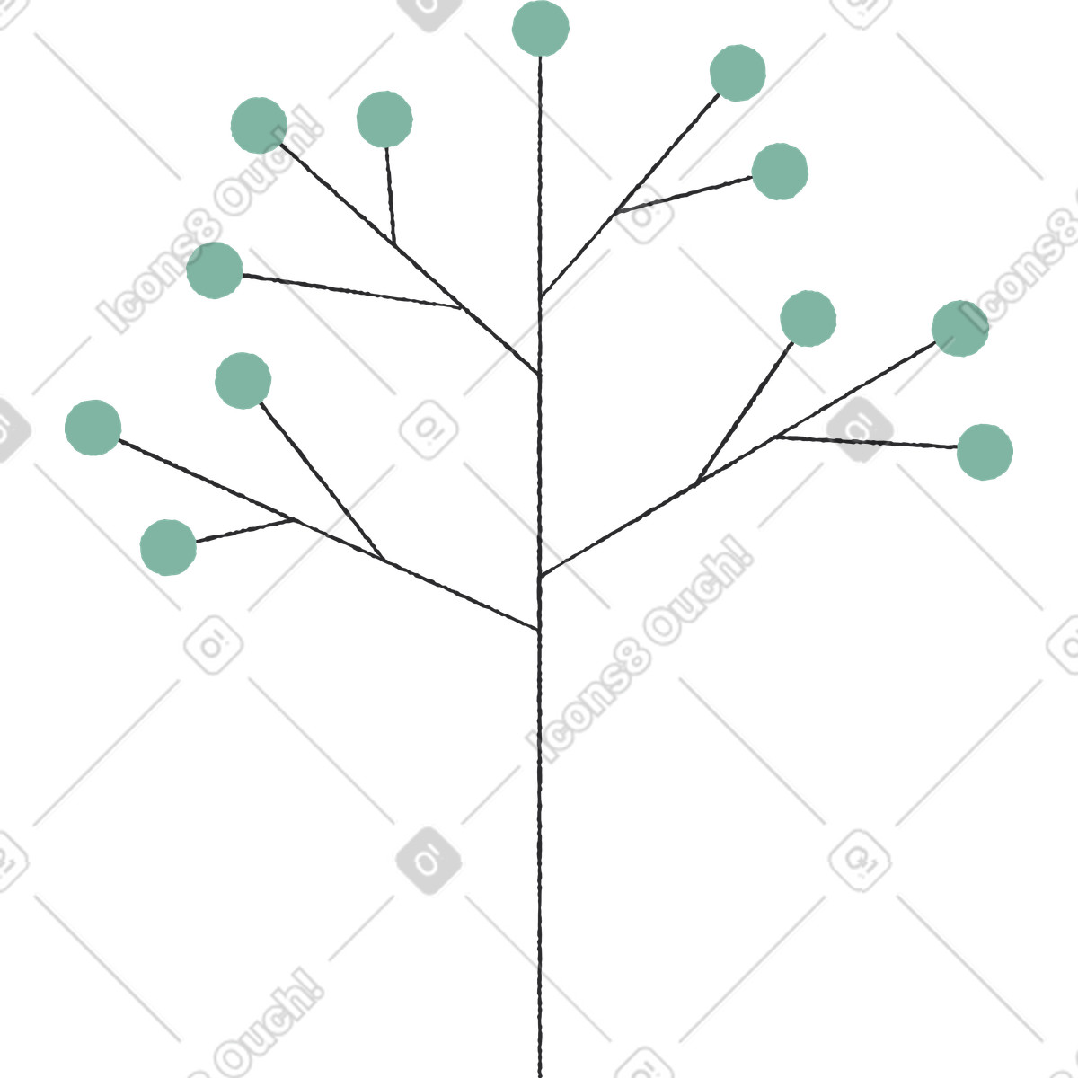 Ilustração de Árvore em no estilo Pablo para baixar em PNG, SVG