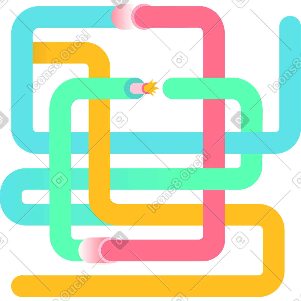 Illustration Déconnexion du processus système dans le style Bright à télécharger aux formats PNG, SVG