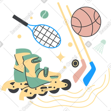 Сhildren's sports games and equipment PNG, SVG