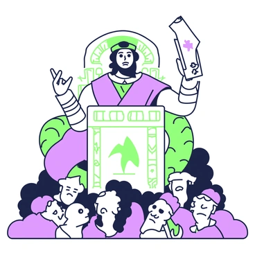 A scene depicting Judge Minos, a mythical figure, coiling his serpentine tail around his body. He is seated on a stone throne that is ornately carved, with intricate designs and symbols representing judgment. Minos has a stern expression on his face, with a regal crown resting on his head. In his right hand, he holds a scroll that contains the fates of souls, while his left hand points decisively towards a group of souls gathered below, each reflecting different emotions. The setting includes dark, shadowy elements that accentuate the gravity of his role.