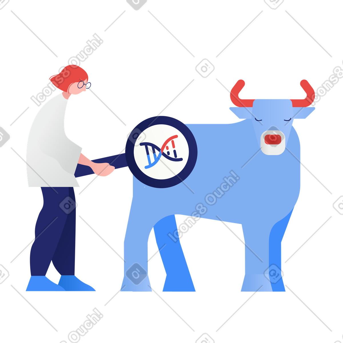 Ricerca sull'ingegneria genetica illustrazione in stile Clip scarica in PNG, SVG