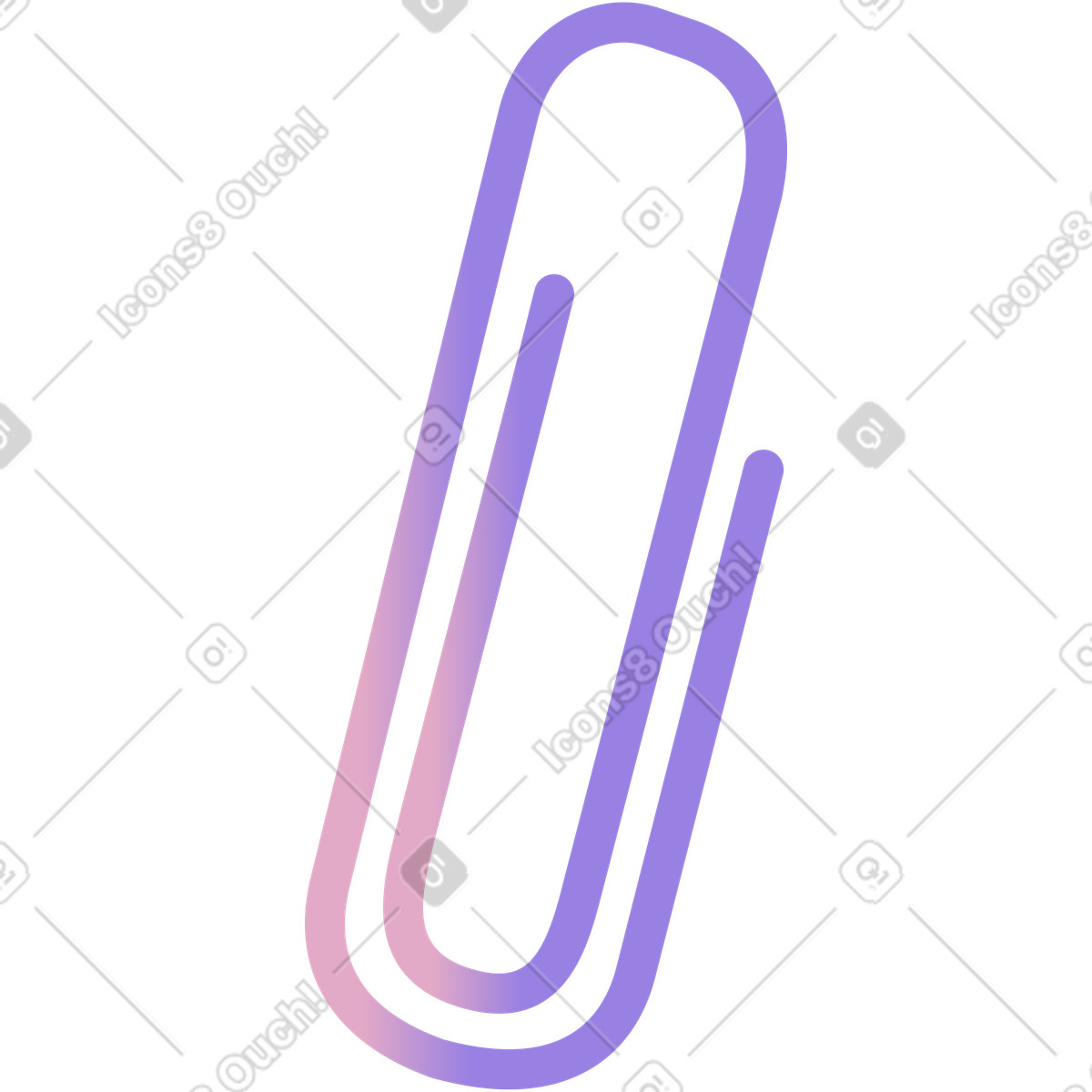 Paper clip illustration in Isotech style download in PNG, SVG