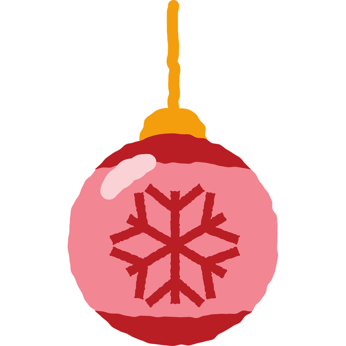Christmas bauble illustration in Cherry style download in PNG, SVG