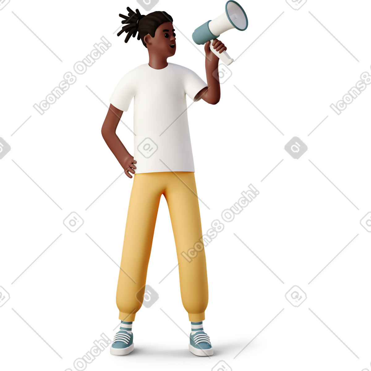 Ilustração de Boy with megaphone em no estilo 3D Casual life para baixar em PNG, SVG