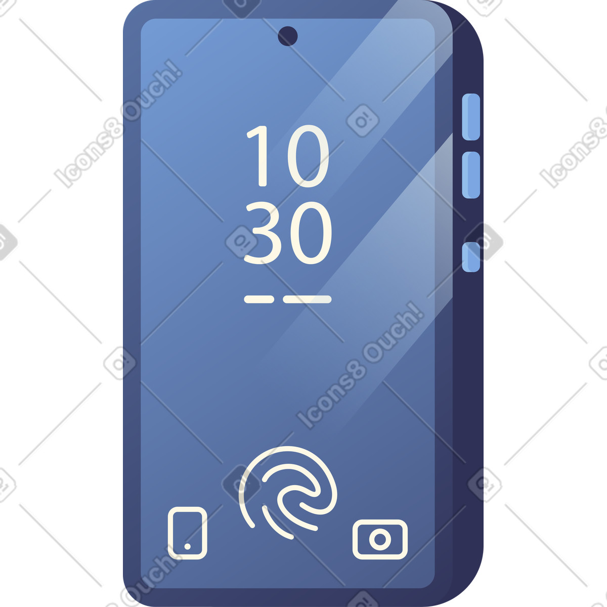 Illustration Smartphone verrouillé dans le style Beam à télécharger aux formats PNG, SVG