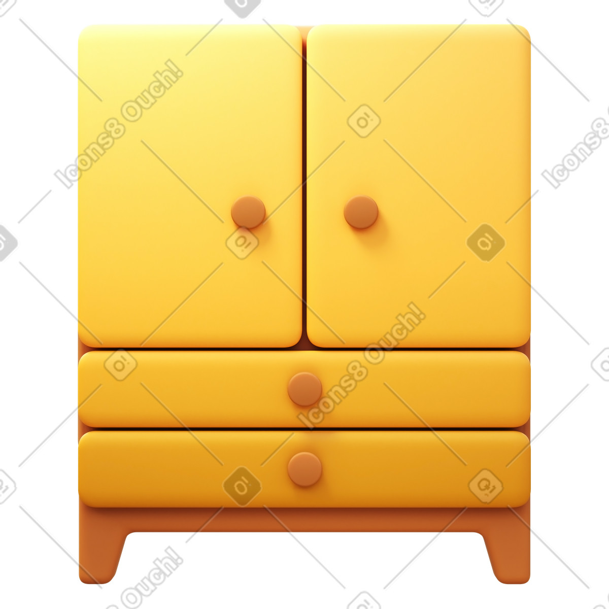 Closet illustration in 3D Fluency style download in PNG, SVG