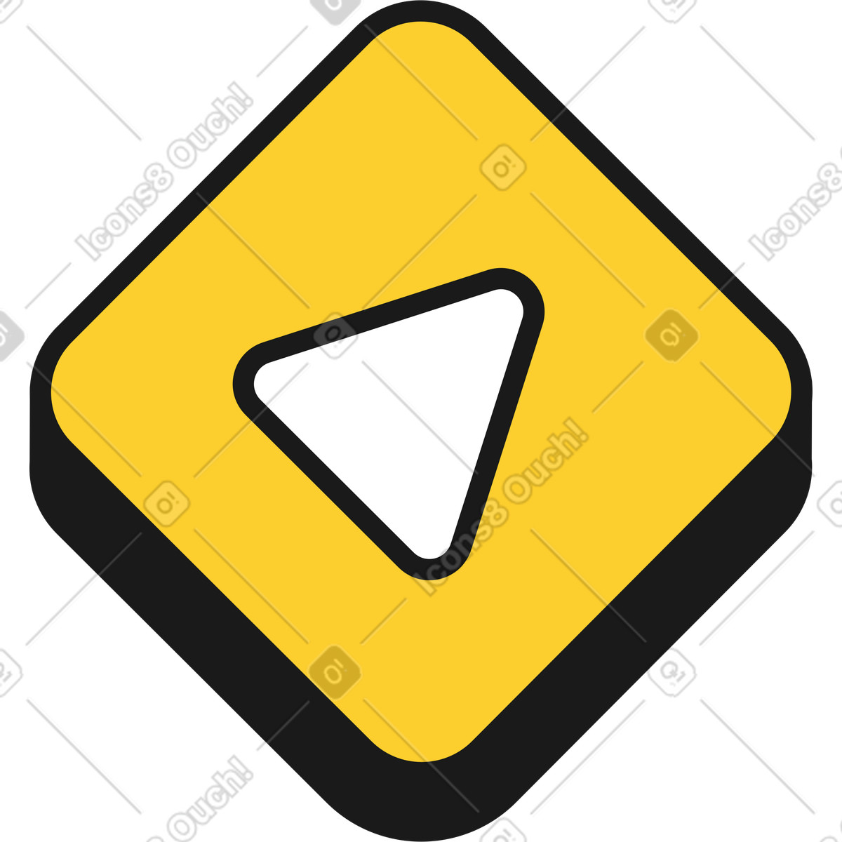 Ilustración Botón de play en estilo Taxi a descargar en PNG y SVG