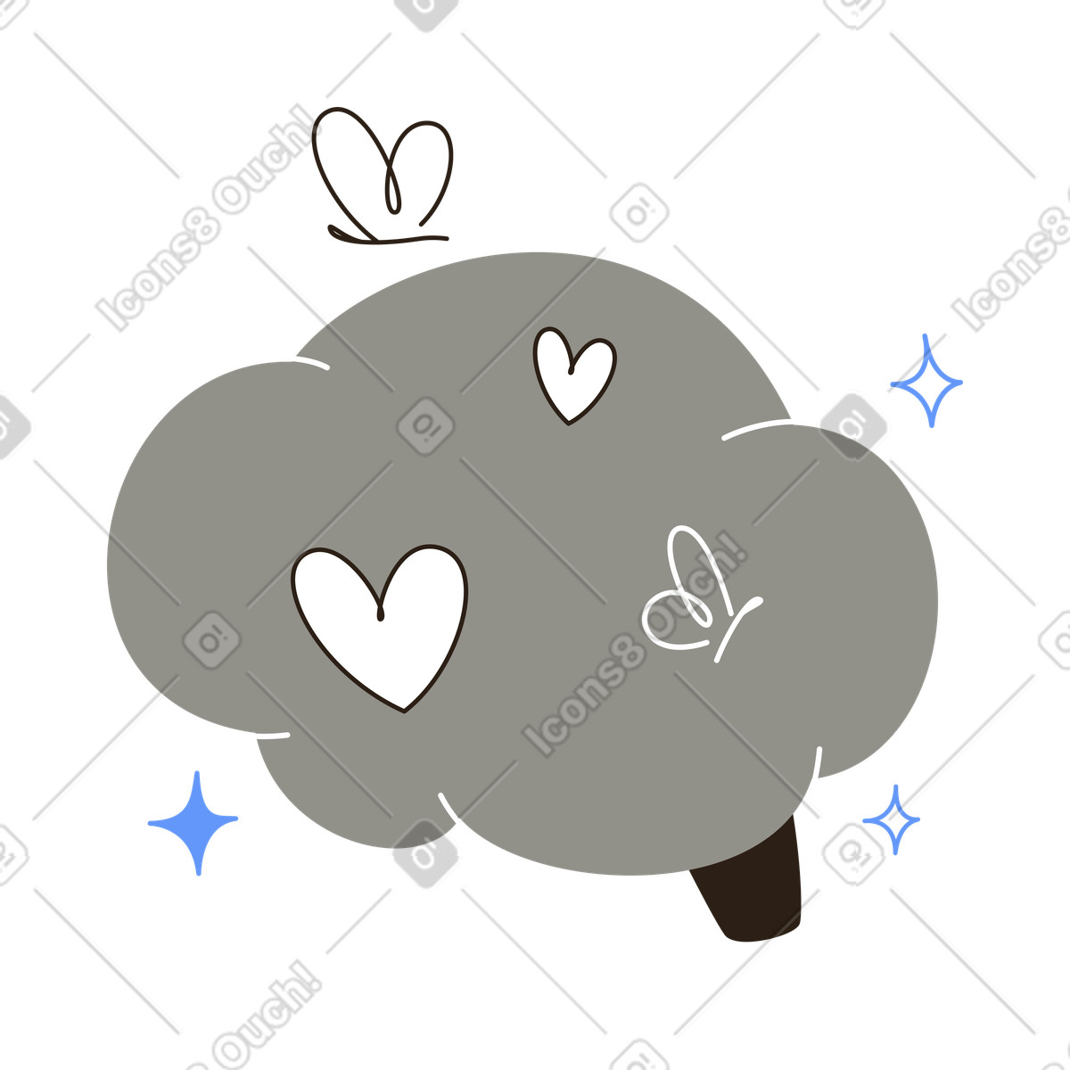 Illustration Santé mentale dans le style Plain à télécharger aux formats PNG, SVG