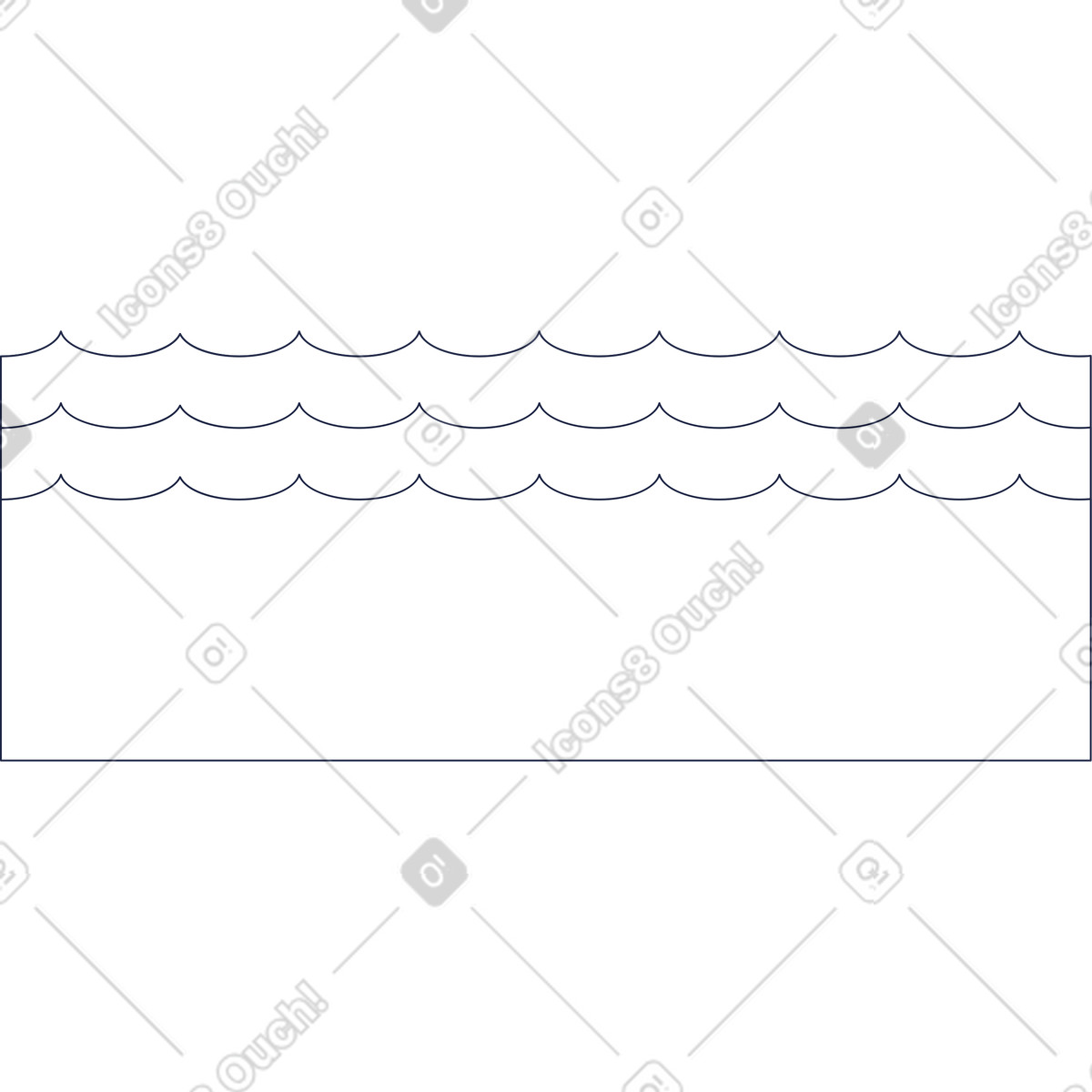 Linea di mare illustrazione animata in stile Urban Line scaricabile in GIF, Lottie (JSON), AE