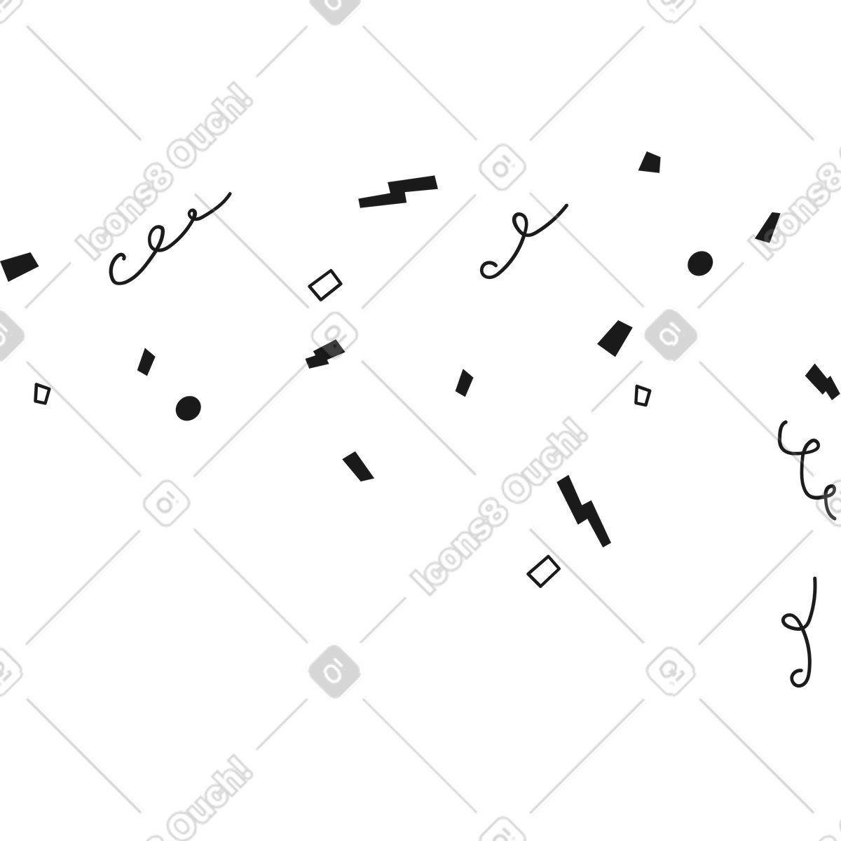 Ilustración Confeti de decoración en estilo Taxi a descargar en PNG y SVG
