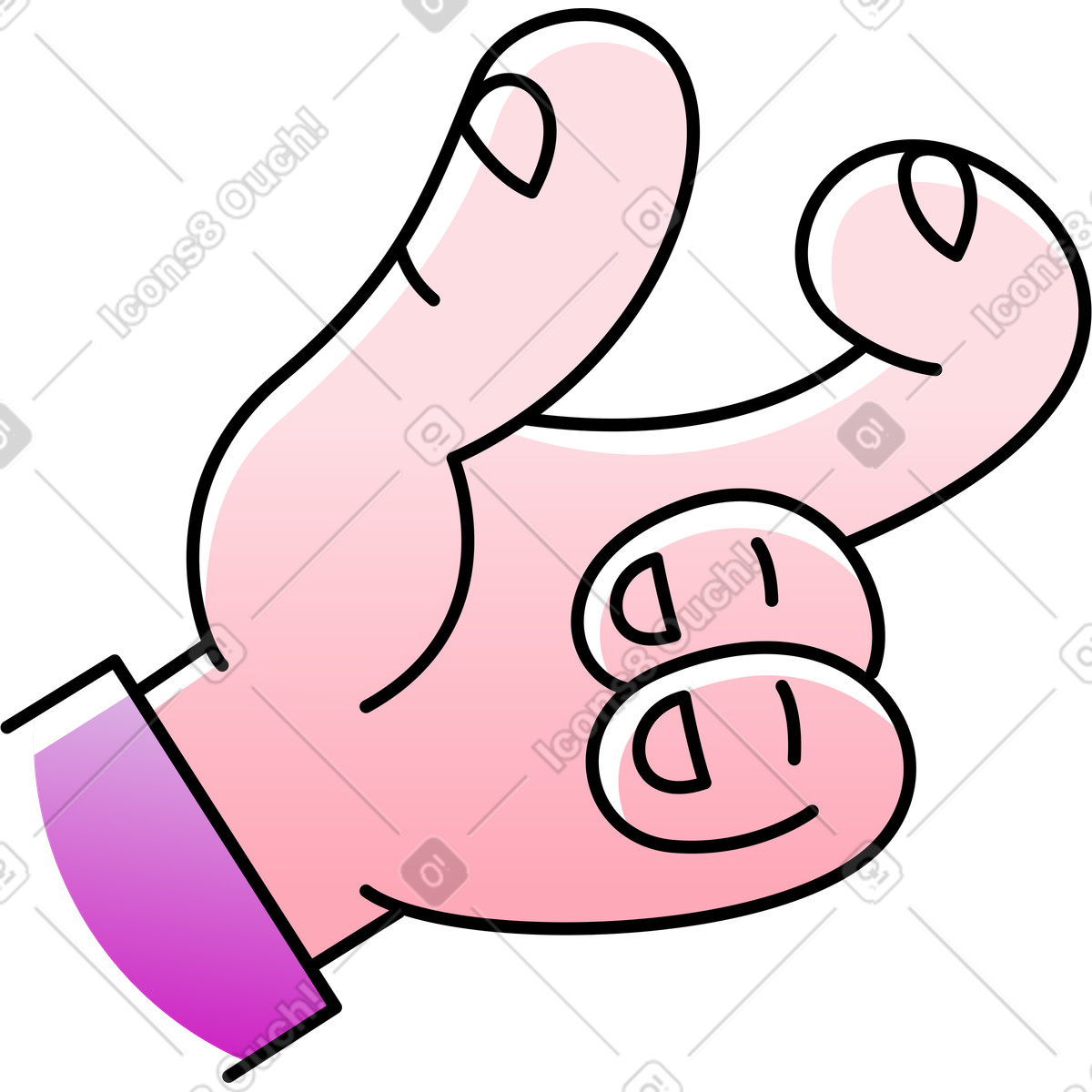 Hand holding something illustration in Pocus style download in PNG, SVG