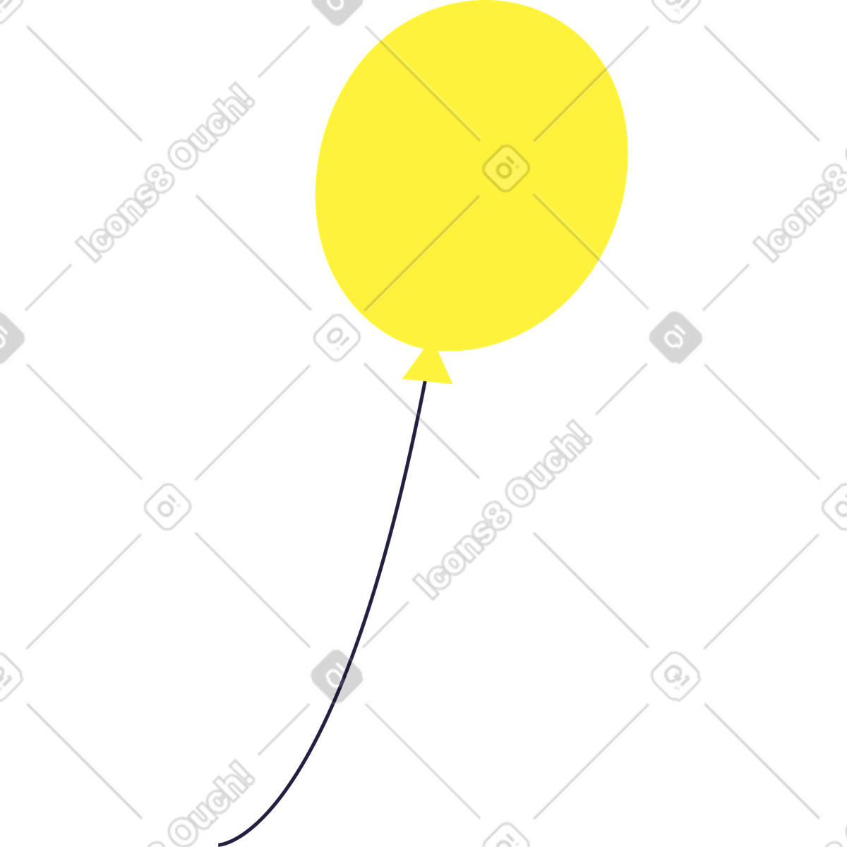 Ilustración Globo en estilo Mellow a descargar en PNG y SVG