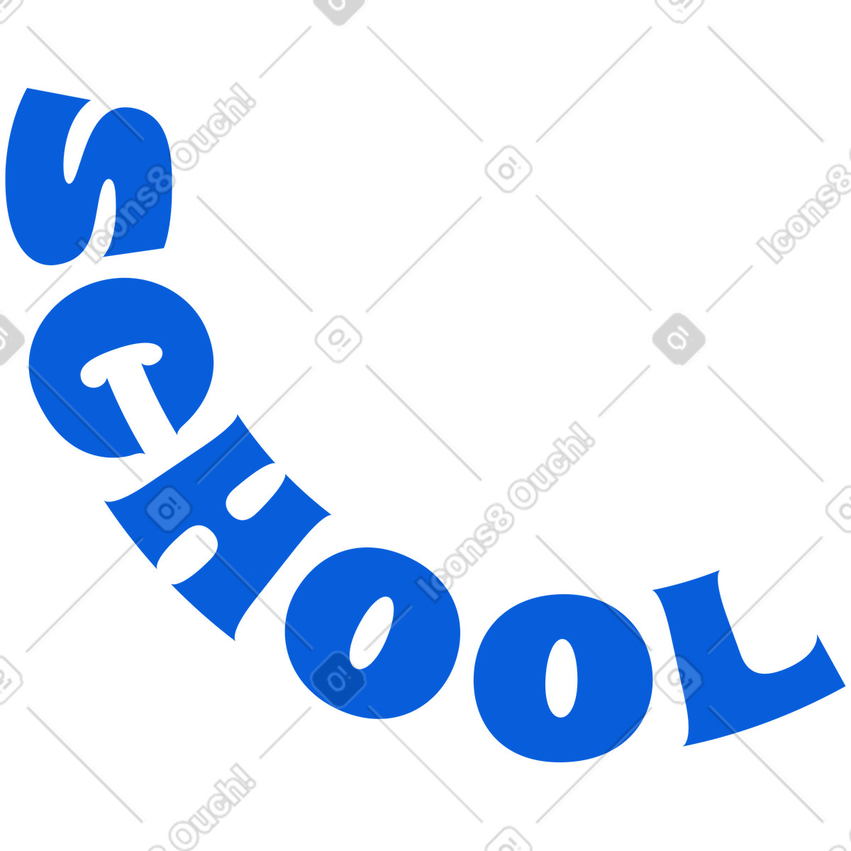 Ilustración Texto escolar de letras en estilo Handy Line a descargar en PNG y SVG