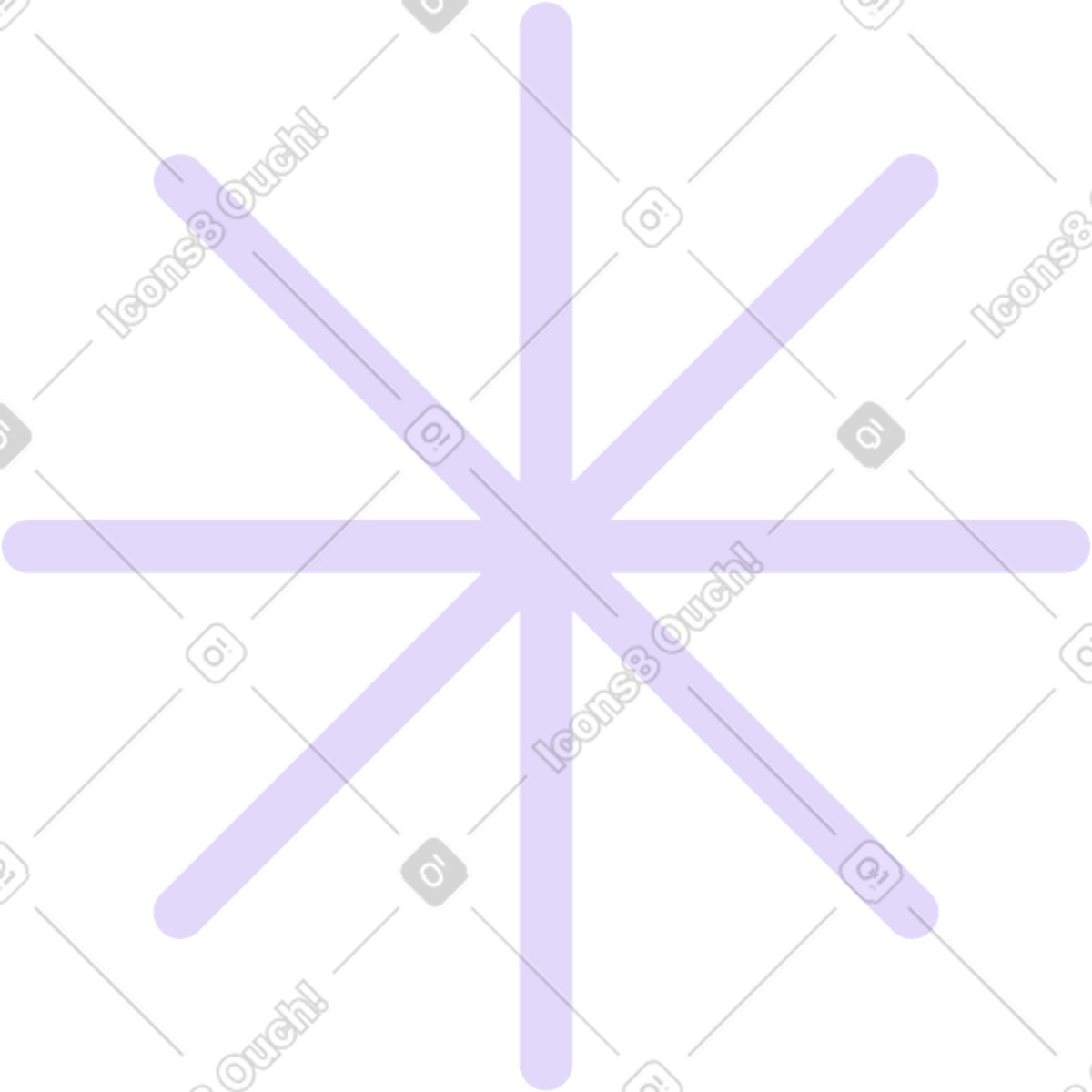 Schneeflocke-Illustration im Mellow-Stil als Download in PNG, SVG