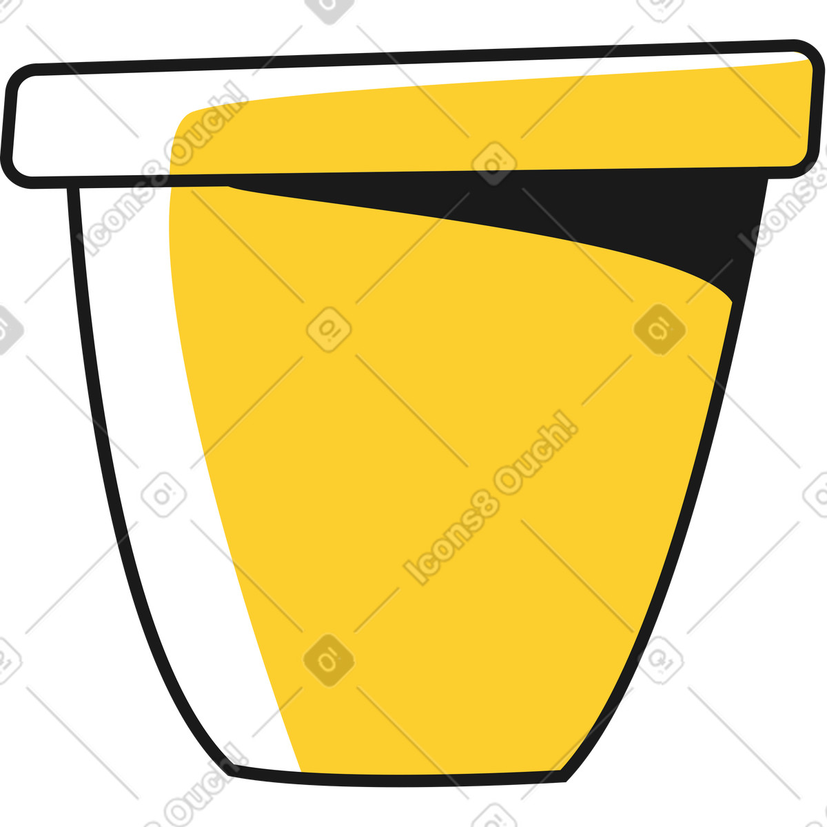 Vaso di fiori illustrazione in stile Taxi scarica in PNG, SVG