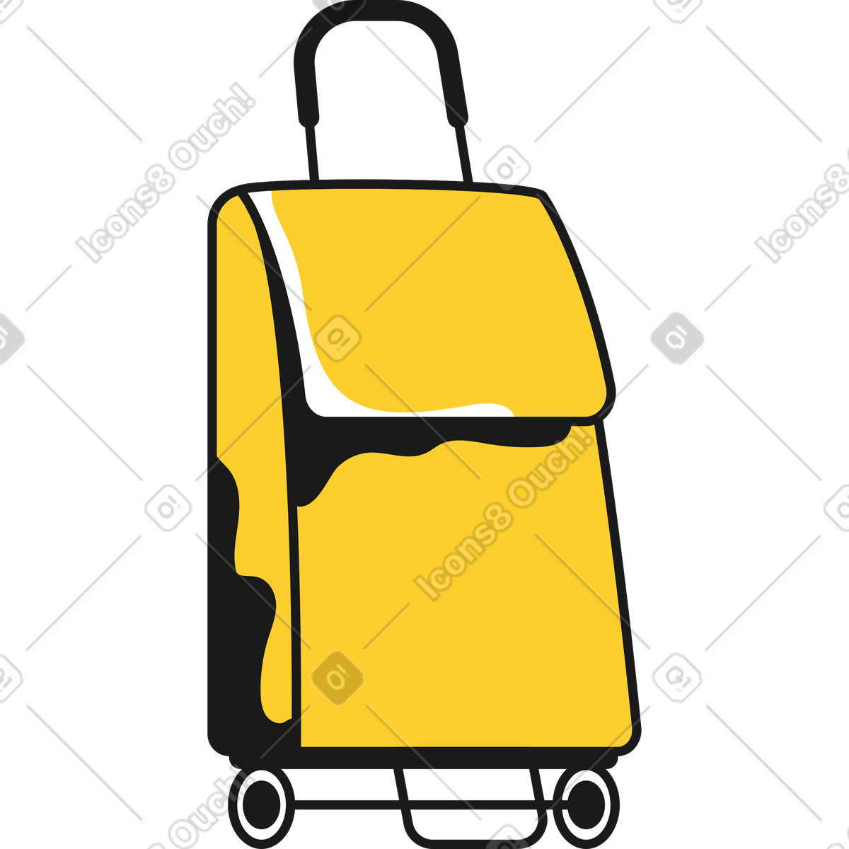 下载 Taxi 风格的 购物手推车 插画，支持 PNG、SVG 格式