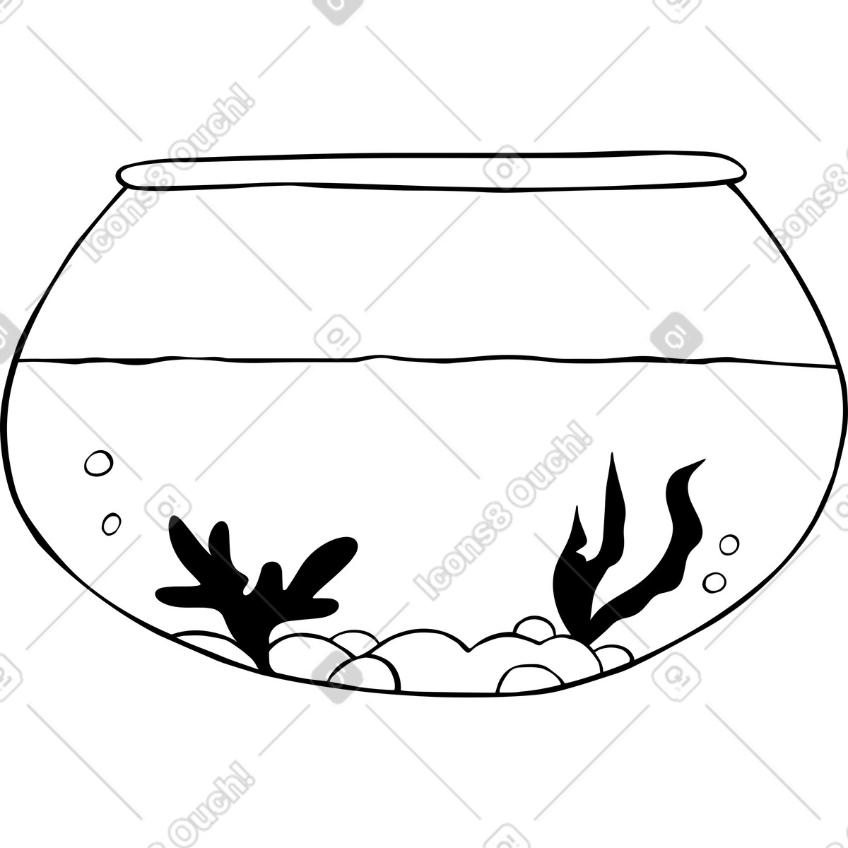 下载 Journal 风格的 水族馆 插画，支持 PNG、SVG 格式