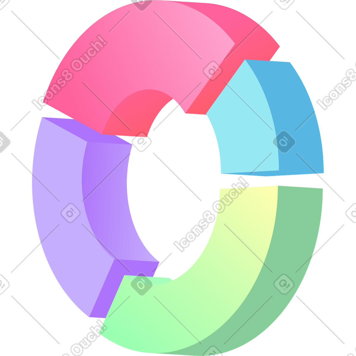 下载 Florid 风格的 饼形图 插画，支持 PNG、SVG 格式