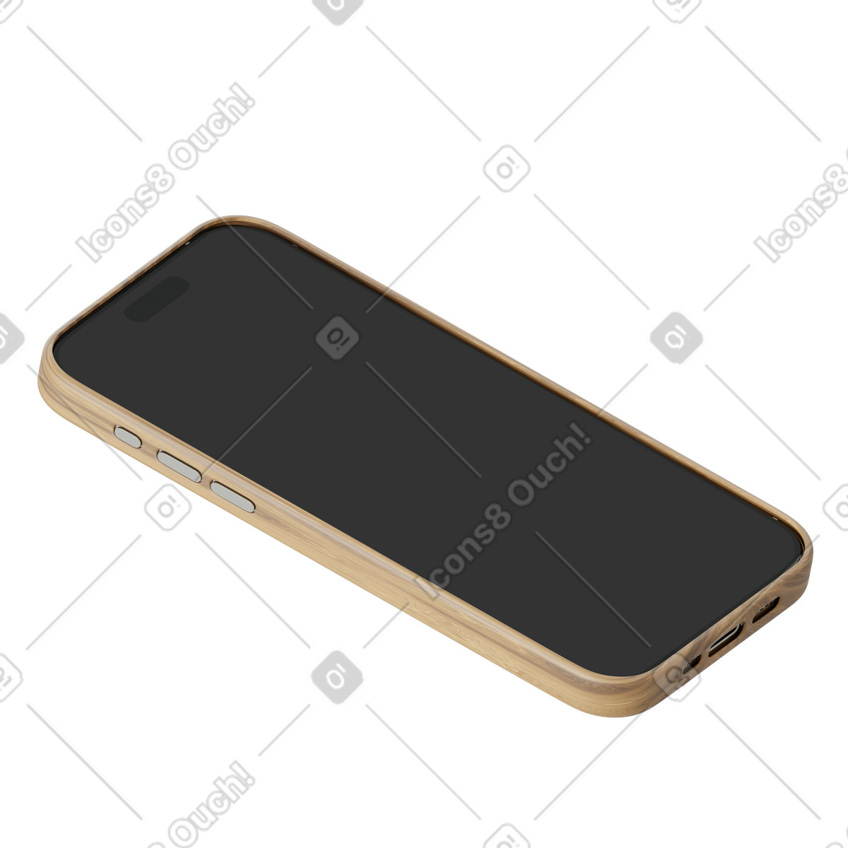 Smartphone realistico in una custodia illustrazione stile 3D Modern scarica PNG, SVG