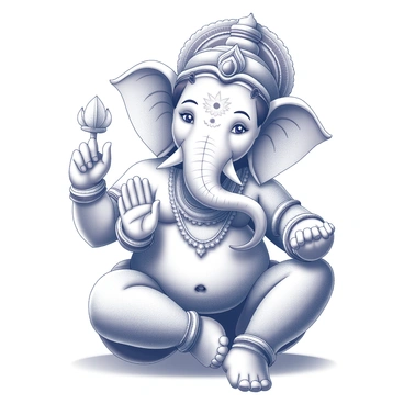 Acrylic abstract ganesha painting