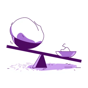 Scales tipping unevenly, symbolizing uneven body perception