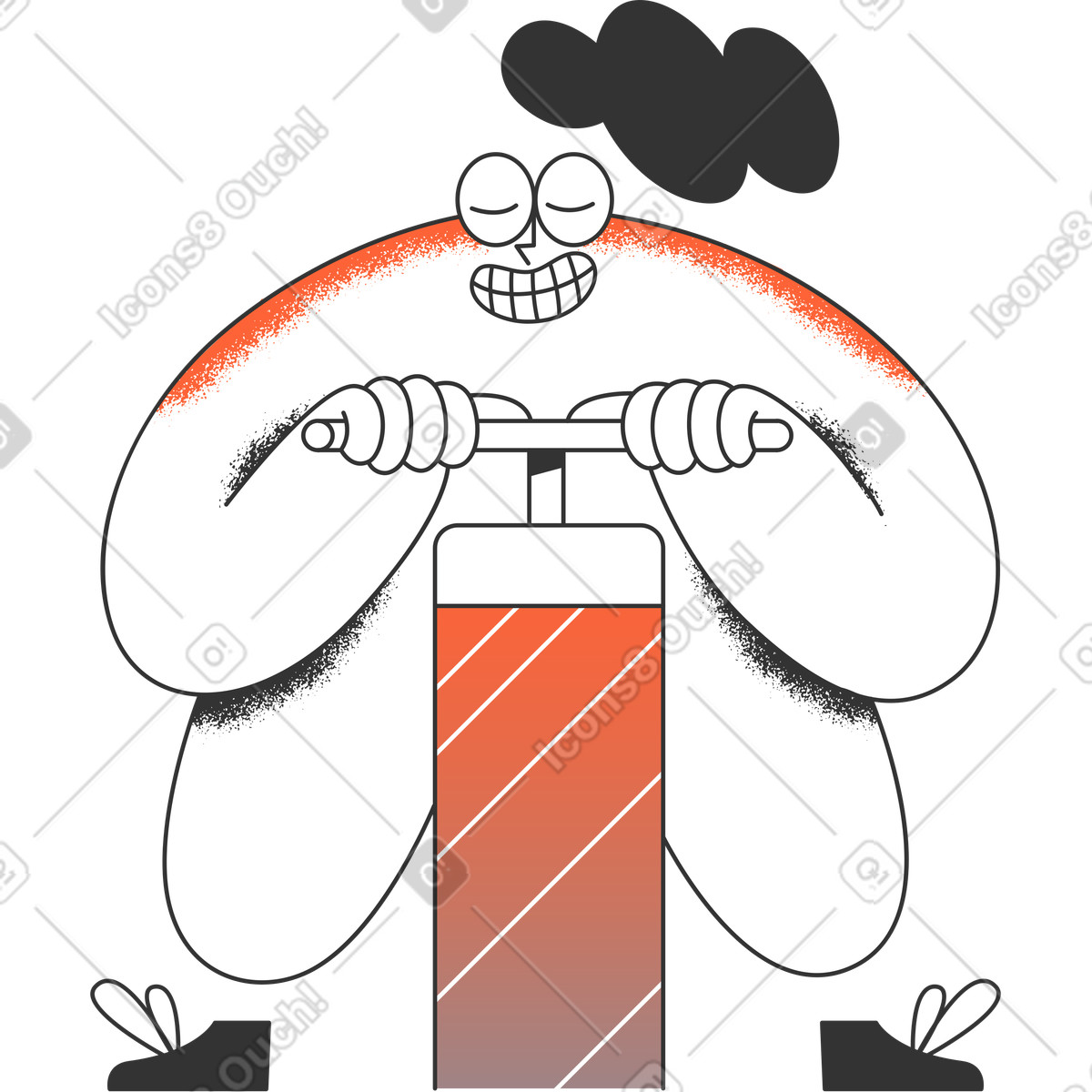 Ragazza con dinamite illustrazione in stile Crayon scarica in PNG, SVG