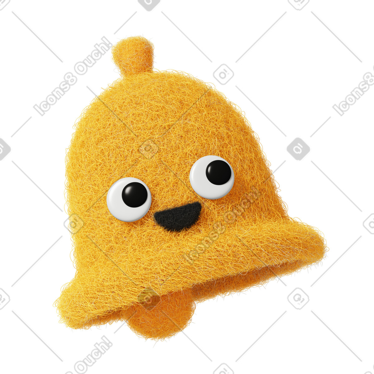 Cute little bell illustration in Fuzzy style download in PNG, SVG