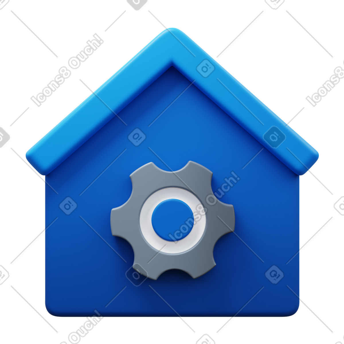 Home automation illustration in 3D Fluency style download in PNG, SVG