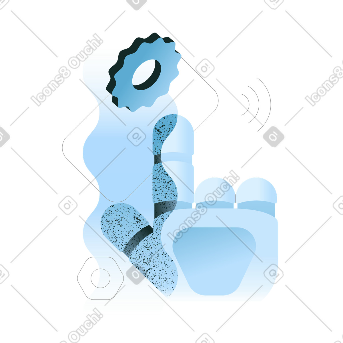 Robotic hand holding smartphone, Automation and smart technology illustration in Concept style download in PNG, SVG