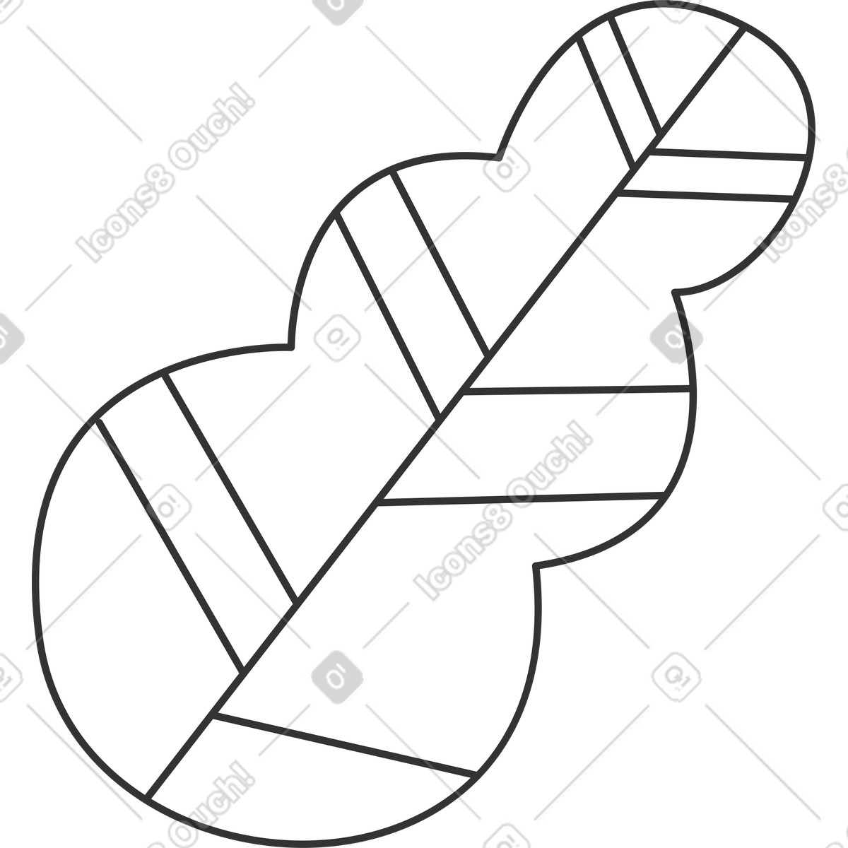 Blatt-Illustration im Crayon-Stil als Download in PNG, SVG