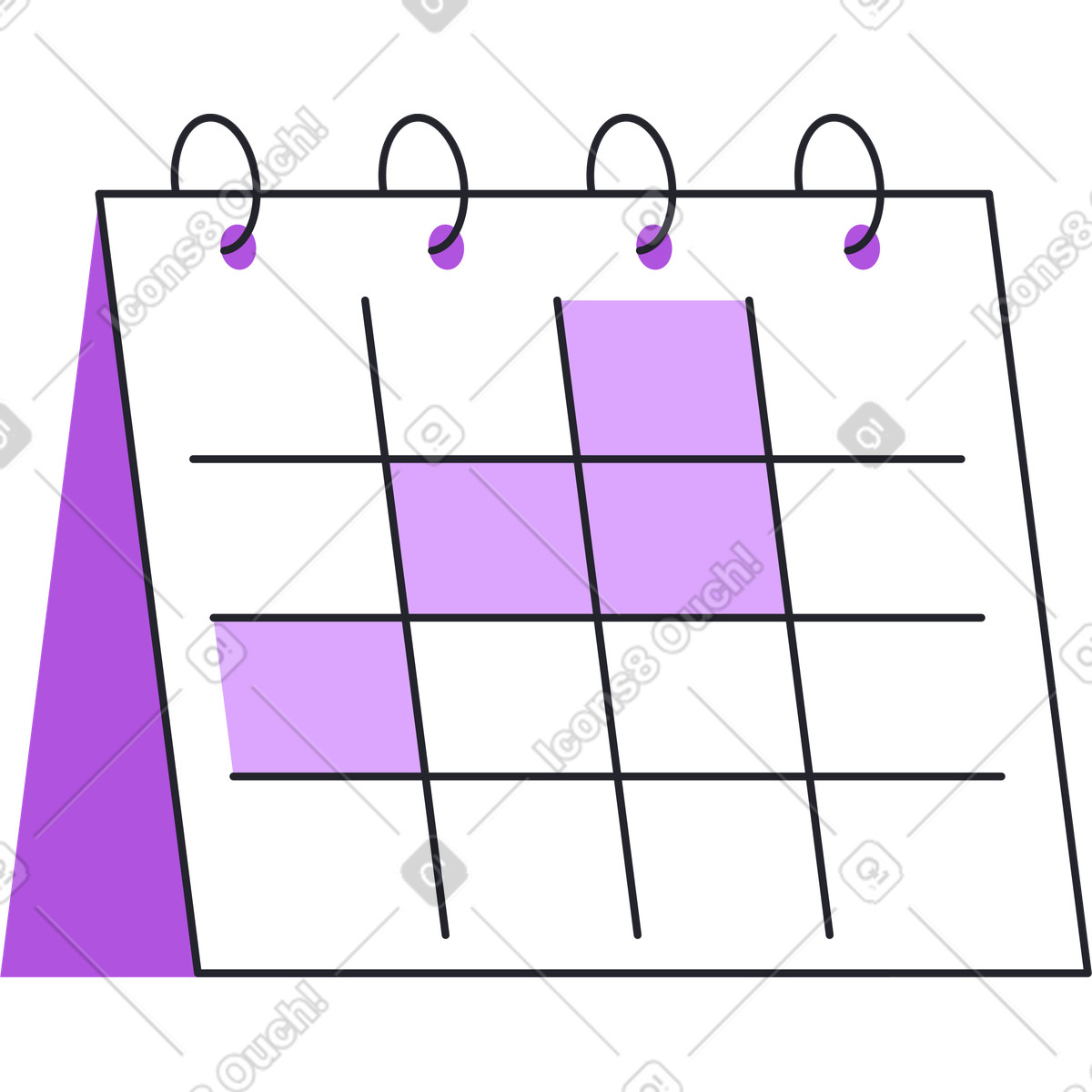 下载 Grapy 风格的 日历 插画，支持 PNG、SVG 格式