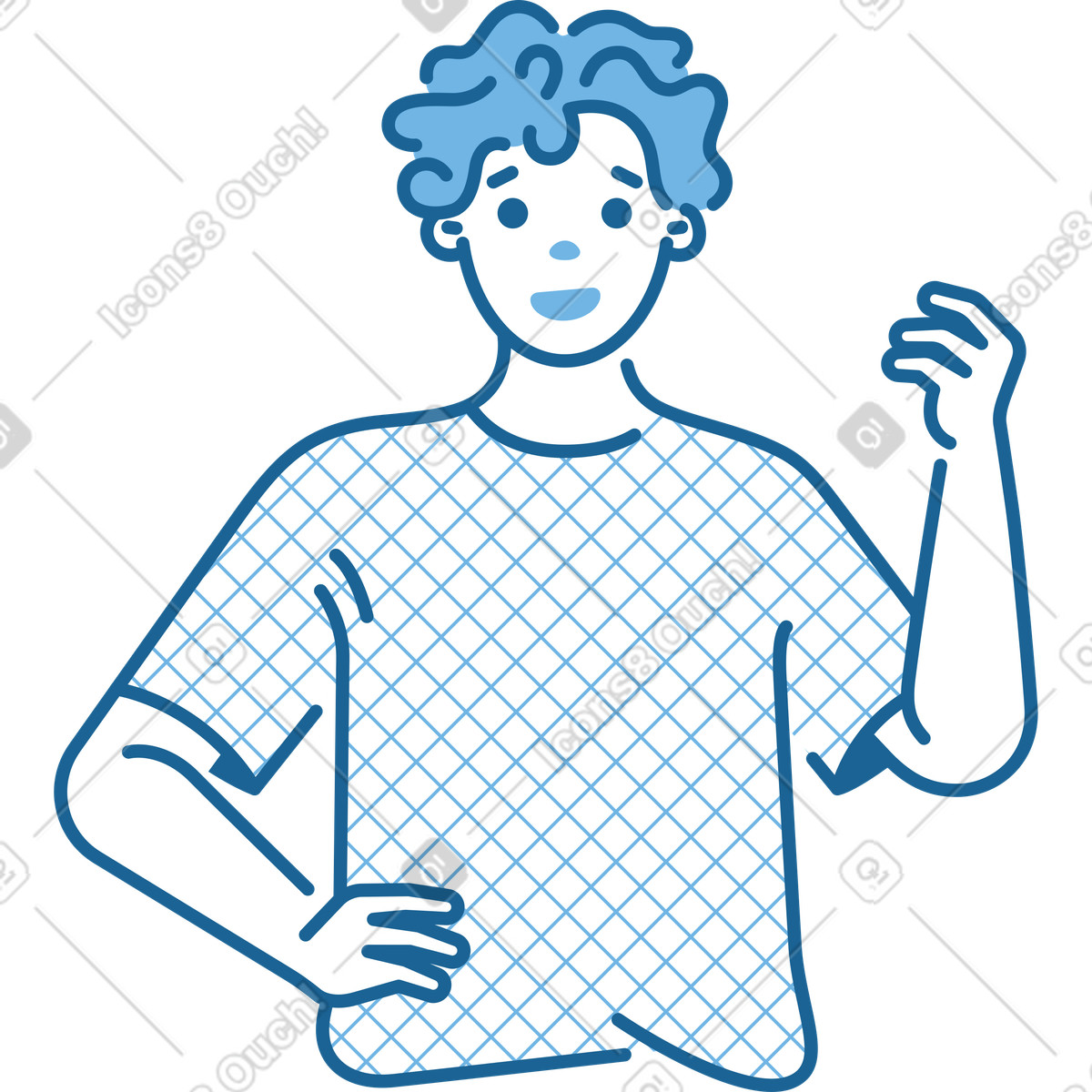 Ilustração de Torso um homem em no estilo Natty para baixar em PNG, SVG