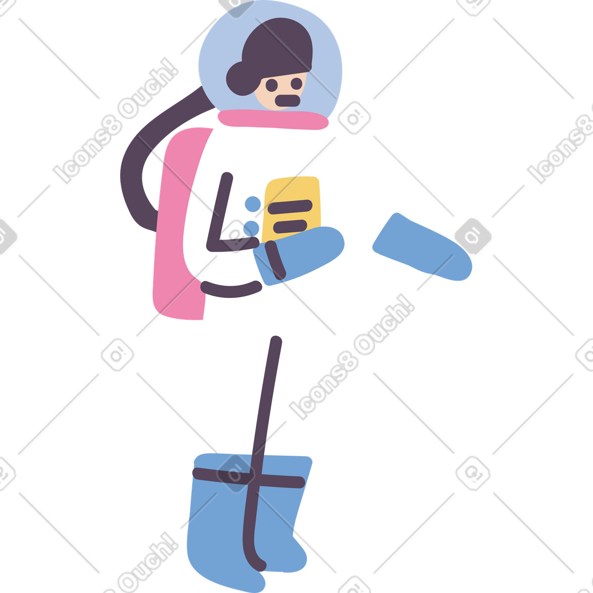 下载 Pluto 风格的 宇航员 插画，支持 PNG、SVG 格式