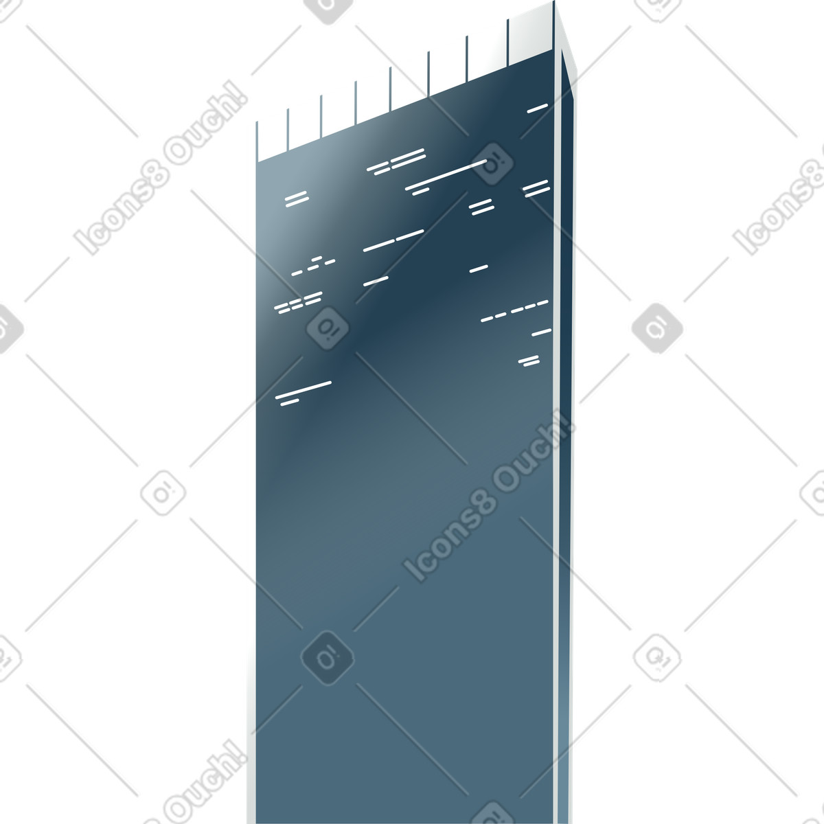 Business center building illustration in Vivid style download in PNG, SVG