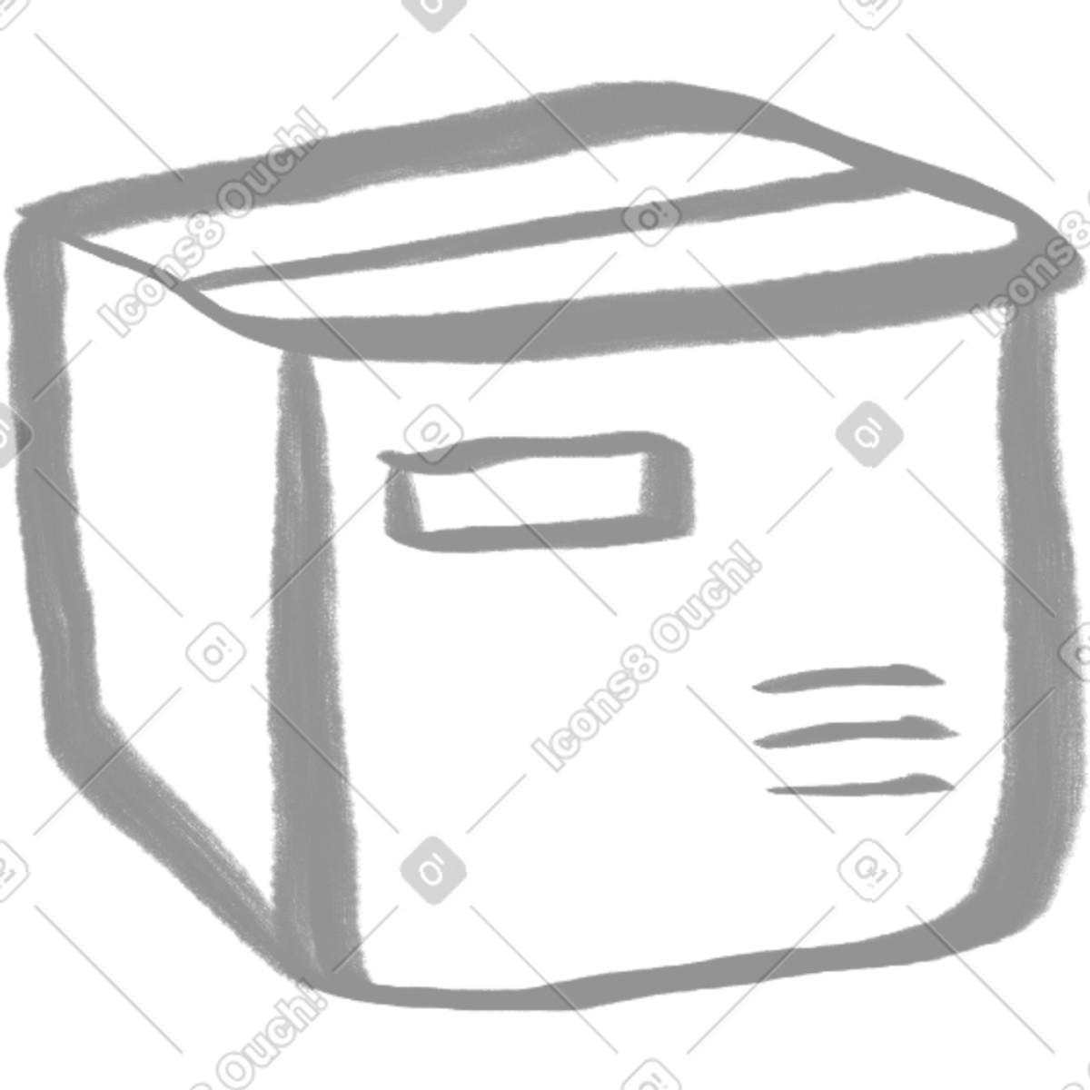 Ilustración Gray box with adress en estilo Company a descargar en PNG y SVG