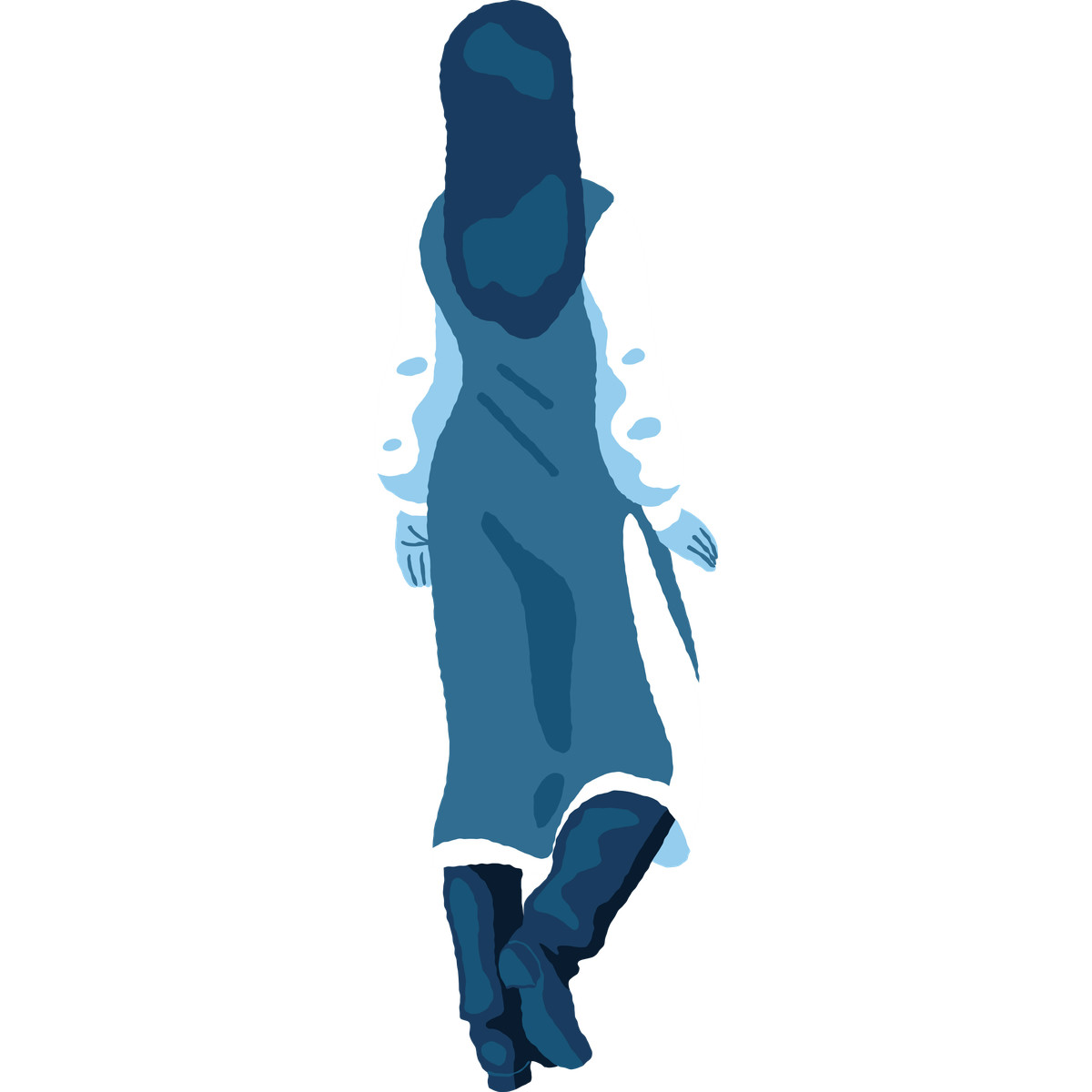 Ilustração de Woman standing back em no estilo Cherry para baixar em PNG, SVG