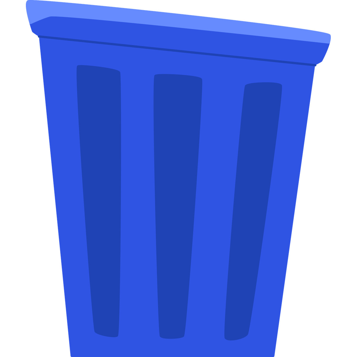 Trash can illustrazione in stile Bouncy scarica in PNG, SVG