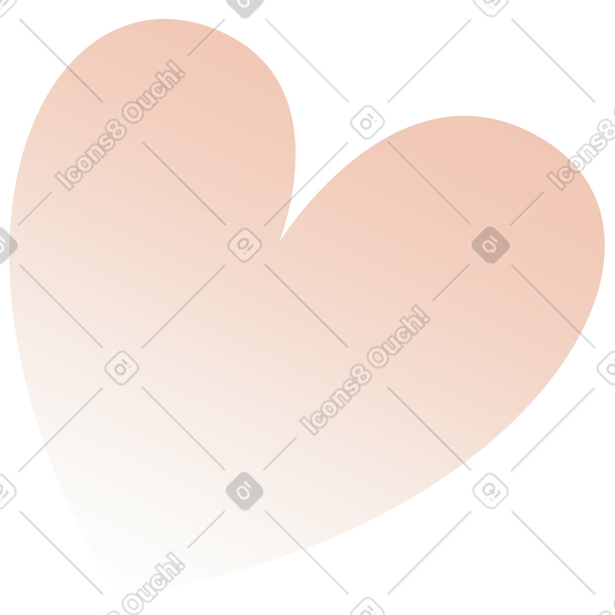 Cuore illustrazione in stile Orange scarica in PNG, SVG