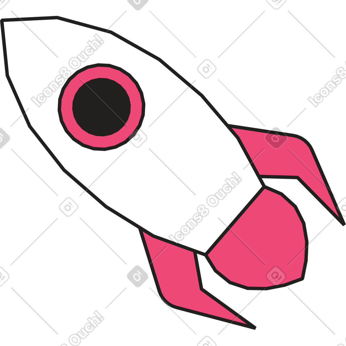下载 Dazzle Line 风格的 火箭 插画，支持 PNG、SVG 格式