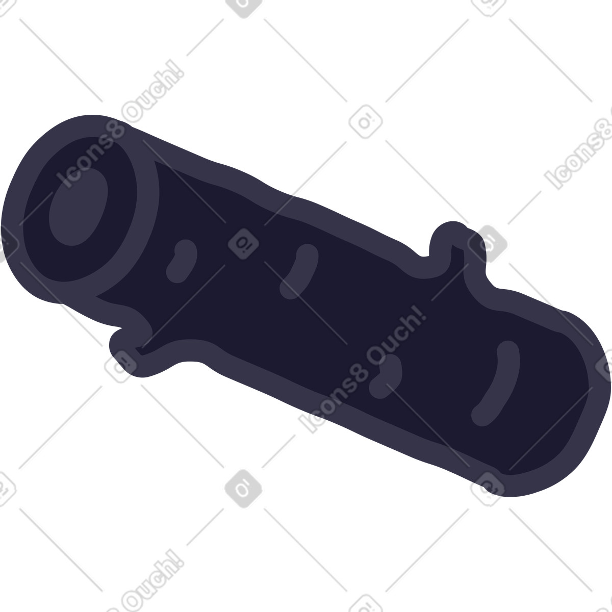 Tronco d'albero illustrazione in stile Stripy scarica in PNG, SVG
