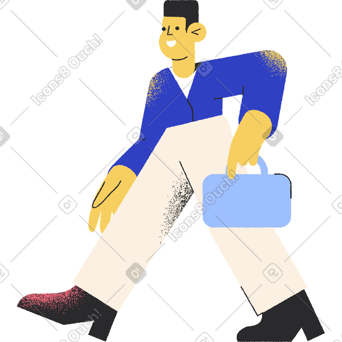 Man in suit illustration Pablo style download PNG, SVG