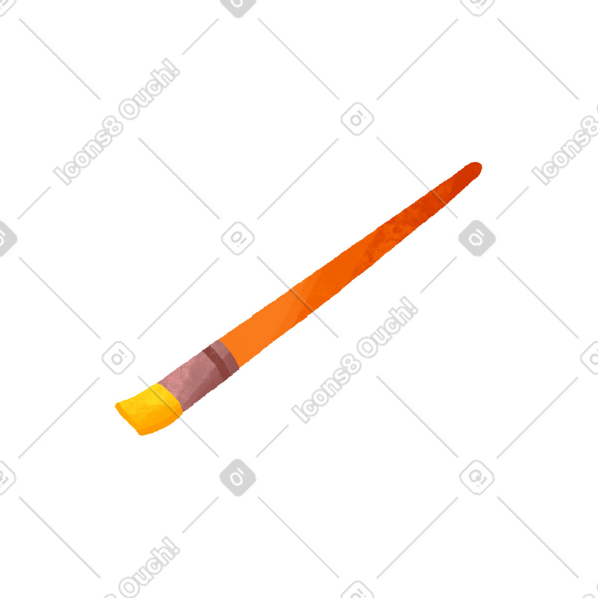 Ilustração de Orange brush em no estilo Bonbon para baixar em PNG, SVG