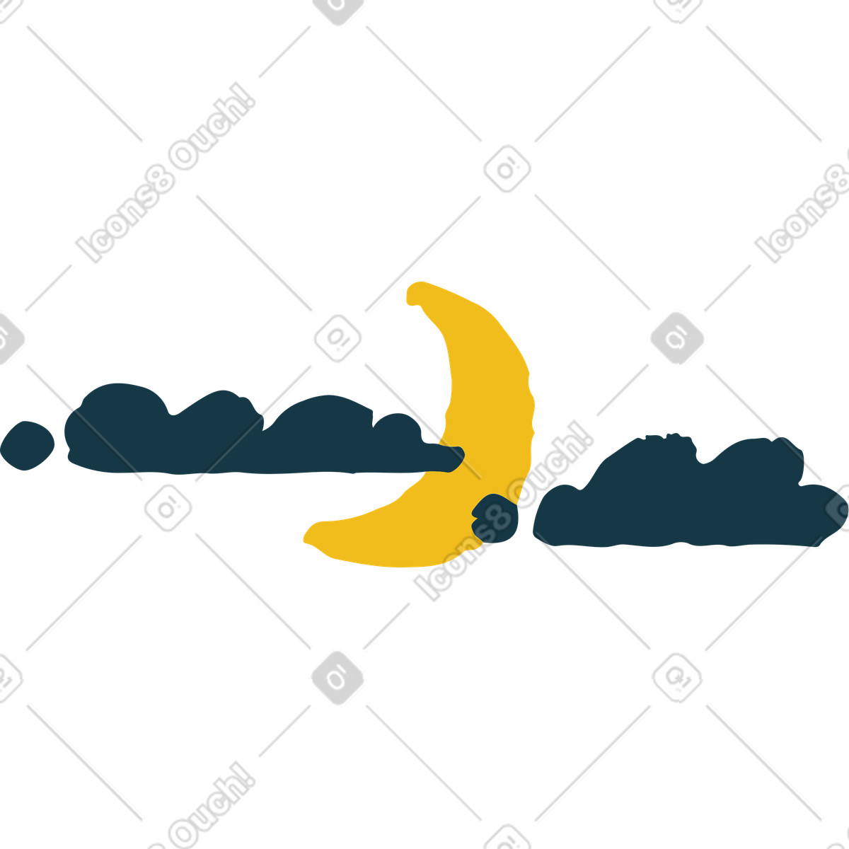 Nachthimmel-Illustration im Flamenco-Stil als Download in PNG, SVG