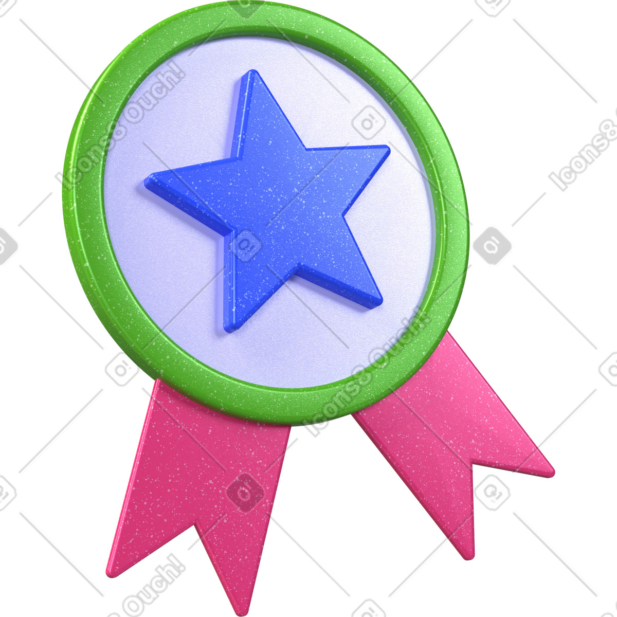 Achievement badge and award ribbon illustration success recognition clipart graphics